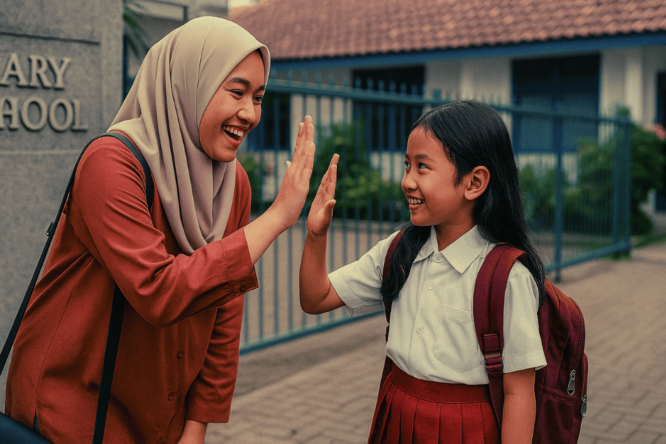 Antar anak sekolah